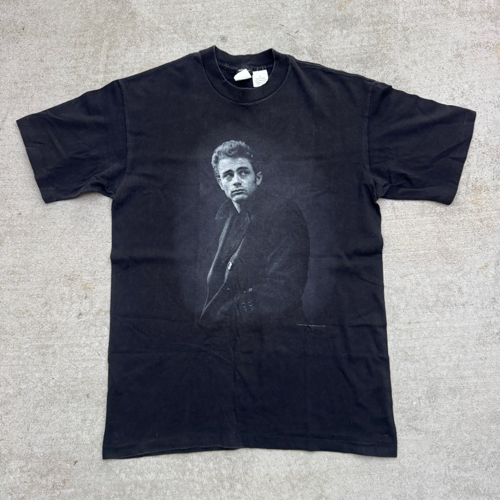 Vintage 90s James Dean Warner Bros T-Shirt Black Single Stitch Large USA Made